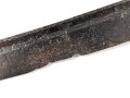 Grenadiersäbel, Messinggefäß in einfacher Ausführung, die narbige Klinge gereinigt. Alter und Herkunft unbekannt.