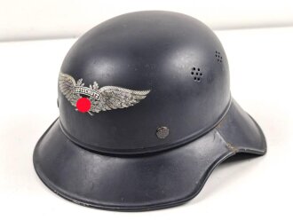Stahlhelm Luftschutz, in allen Teilen originales Stück, ungereinigt