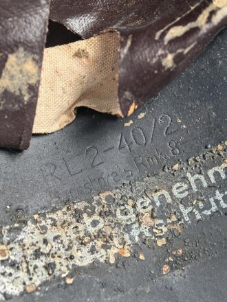 Stahlhelm Luftschutz, in allen Teilen originales Stück, ungereinigt