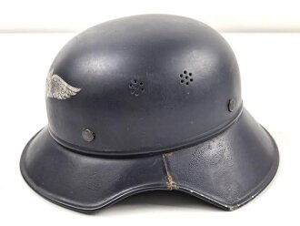 Stahlhelm Luftschutz, in allen Teilen originales Stück, ungereinigt