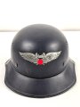 Stahlhelm Luftschutz, in allen Teilen originales Stück, ungereinigt