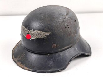 Stahlhelm Luftschutz, in allen Teilen originales...