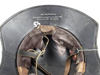 Stahlhelm Luftschutz, in allen Teilen originales Stück, ungereinigt