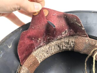 Stahlhelm Luftschutz, in allen Teilen originales Stück, ungereinigt