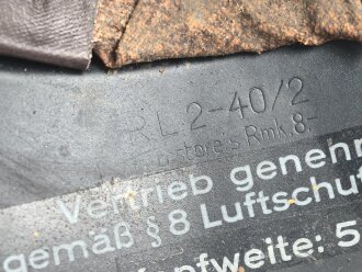 Stahlhelm Luftschutz, in allen Teilen originales Stück, ungereinigt