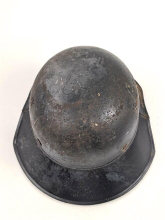 Stahlhelm Luftschutz, in allen Teilen originales Stück, ungereinigt
