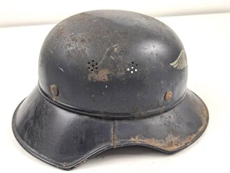 Stahlhelm Luftschutz, in allen Teilen originales Stück, ungereinigt