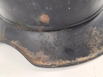 Stahlhelm Luftschutz, in allen Teilen originales Stück, ungereinigt