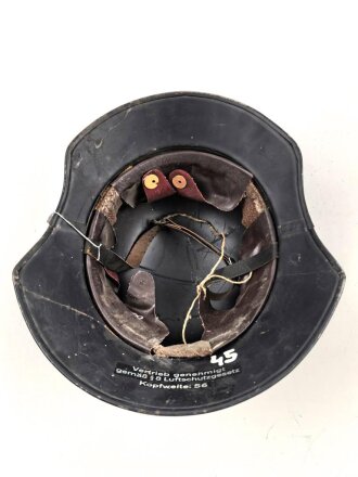Stahlhelm Luftschutz, in allen Teilen originales Stück, ungereinigt