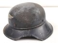 Stahlhelm Luftschutz, in allen Teilen originales Stück, ungereinigt