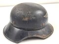 Stahlhelm Luftschutz, in allen Teilen originales Stück, ungereinigt