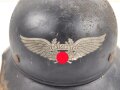 Stahlhelm Luftschutz, in allen Teilen originales Stück, ungereinigt