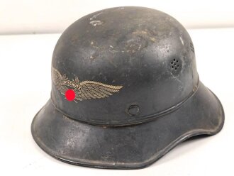 Stahlhelm Luftschutz, in allen Teilen originales...