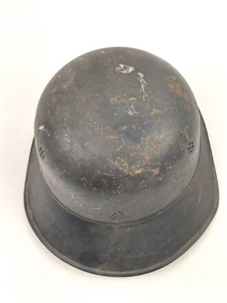 Stahlhelm Luftschutz, in allen Teilen originales Stück, ungereinigt