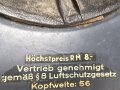Stahlhelm Luftschutz, in allen Teilen originales Stück, ungereinigt