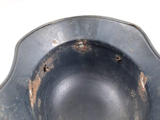 Stahlhelmglocke Luftschutz, in allen Teilen originales Stück, ungereinigt