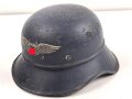 Stahlhelm Luftschutz, in allen Teilen originales Stück, ungereinigt
