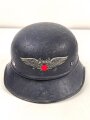 Stahlhelm Luftschutz, in allen Teilen originales Stück, ungereinigt