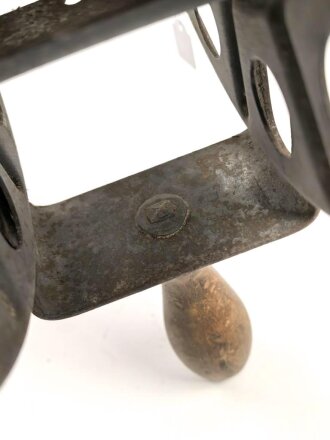 Handkabelrolle Wehrmacht. Originallack, ungereinigt, Durchmesser etwa 25cm, datiert 1939.