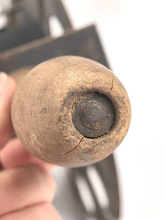 Handkabelrolle Wehrmacht. Originallack, ungereinigt, Durchmesser etwa 25cm, datiert 1939.