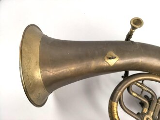 Kaiserreich, Tuba in gutem Zustand. Hoflieferant Reisser Ulm. Kammerstück, Funktion nicht geprüft