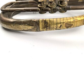 Kaiserreich, Tuba in gutem Zustand. Hoflieferant Reisser Ulm. Kammerstück, Funktion nicht geprüft