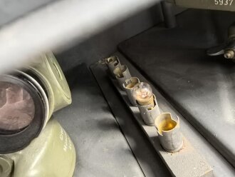 Satz Richtgerät für Funkpeiler Fu.30a. . Originallack,  Hersteller Ertl München. Nicht Vollständig, mit zugehörigem Gehäusedeckel