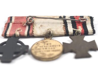 Miniaturspange eines preussischen Rot Kreuz Angehörigen, die Ehrenzeichen in 16mm Ausgeführt,