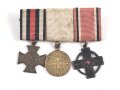 Miniaturspange eines preussischen Rot Kreuz Angehörigen, die Ehrenzeichen in 16mm Ausgeführt,