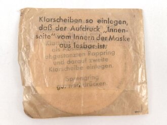 Satz Klarscheiben für eine Gasmaske der Wehrmacht...