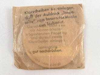 Satz Klarscheiben für eine Gasmaske der Wehrmacht und für die S Maske des Luftschutz.