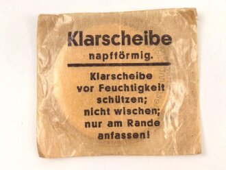 Satz Klarscheiben napfförmig  für eine Gasmaske der Wehrmacht und für die S Maske des Luftschutz.