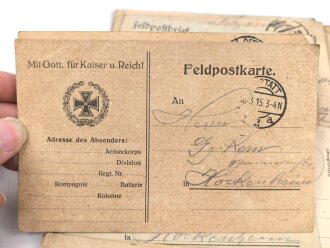 1.Weltkrieg, Stapel Feldpost eines Angehörigen im...