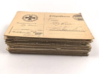 1.Weltkrieg, Stapel Feldpost eines Angehörigen im Feld Maschinengewehr Zug Nr. 209, knapp über 100 Belege
