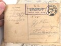 1.Weltkrieg, Stapel Feldpost eines Angehörigen im Feld Maschinengewehr Zug Nr. 209, knapp über 100 Belege