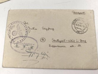 Fünf Feldpostbriefe eines zuletzt Angehörigen der Königlich Ungarischen Kadettenkompanie. Letzter Beleg vom 9.3.1945