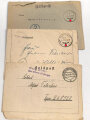Vier Feldpostbriefe eines  Angehörigen Feldpostnummer 26893 Landesschützenbataillon 957, aufgestellt 1944 im Raum berlin / Brandenburg