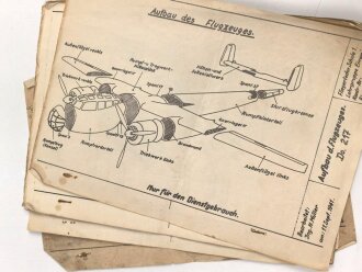 Luftwaffe Do 217, elfseitige Unterlagen der Fliegertechnischen Schule 1 vom September 1941. DIN A4