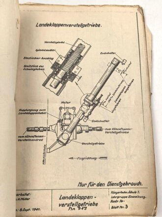 Luftwaffe Do 217, elfseitige Unterlagen der Fliegertechnischen Schule 1 vom September 1941. DIN A4