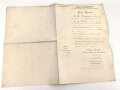 Frankreich Ehrenlegion, Verleihungsurkunde für Henry Cillos, Generalkonsul in Bukarest, der Auszeichnung der 3.Klasse des Medjidie Ordens vom Sultan der Türkei zu tragen. Ausgestellt am 19.12. 1865.