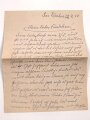 Waffen SS Feldpostbrief eines Angehörigen Feldpostnummer 12626 ( Panzer Artillerie Regiment 2 )  datiert 26.9.44.