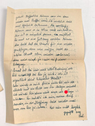 Waffen SS Feldpostbrief eines Angehörigen Kraftfahrtechnische Lehranstalt