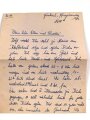 Waffen SS Feldpostbrief eines Angehörigen Feldpostnummer  59425 ( 12.SS Panzerdivision Hitlerjugend ), datiert am 30.5.44