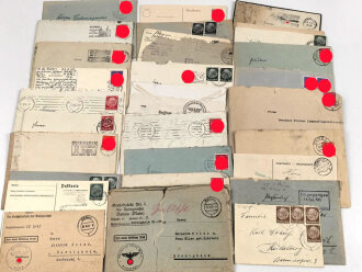 Konvolut zivile Postbelege aus dem 2. Weltkrieg, insgesamt 31 Stück