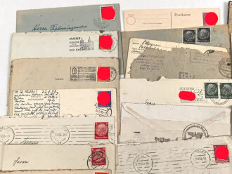 Konvolut zivile Postbelege aus dem 2. Weltkrieg,...