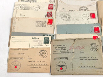 Konvolut zivile Postbelege aus dem 2. Weltkrieg, insgesamt 31 Stück