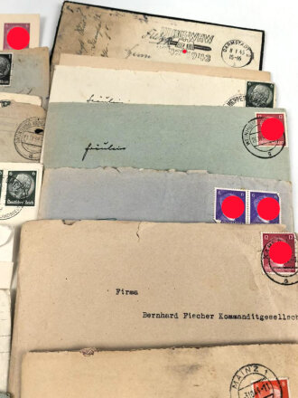 Konvolut zivile Postbelege aus dem 2. Weltkrieg, insgesamt 31 Stück