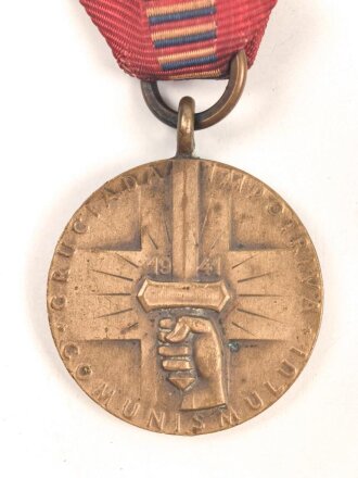 Rumänien Medaille zur Erinnerung an den Kreuzzug gegen den Kommunismus, am Band