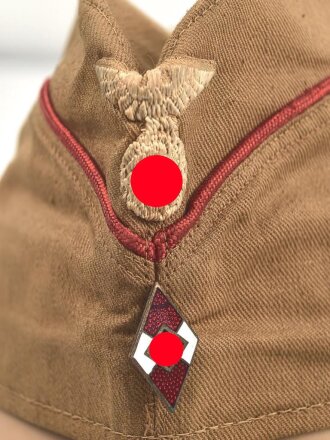 Hitlerjugend, Schiffchen "Sommermütze" in sehr gutem Zustand. Ungetragens Stück mit RZM Etikett, , Kopfgrösse 57