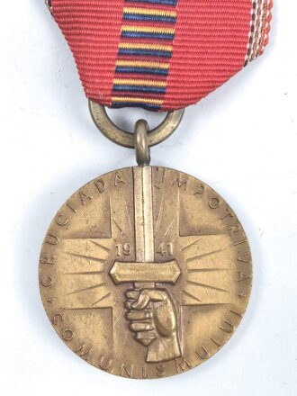 Rumänien Medaille zur Erinnerung an den Kreuzzug gegen den Kommunismus, am Band